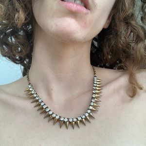 Gold Spike Studded Necklace